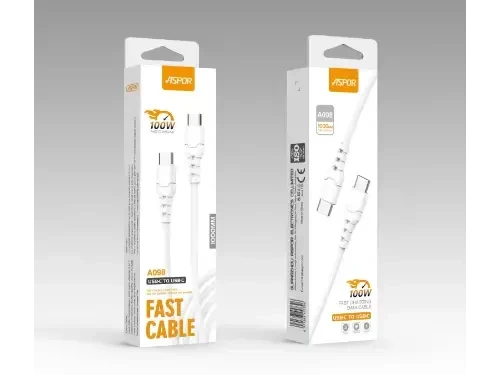 كابل  تايب C  الى  تايب C بطول 1 متر وقوة 100 واط