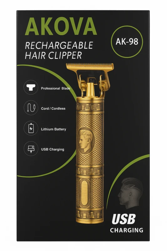 آلة حلاقة الشعر القابلة لإعادة الشحن AKOVA AK-98