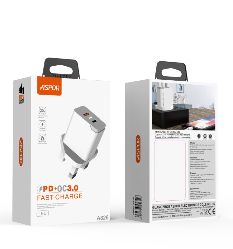 شاحن اسبور 20واط +بي دي الى كيبل لايتنينج